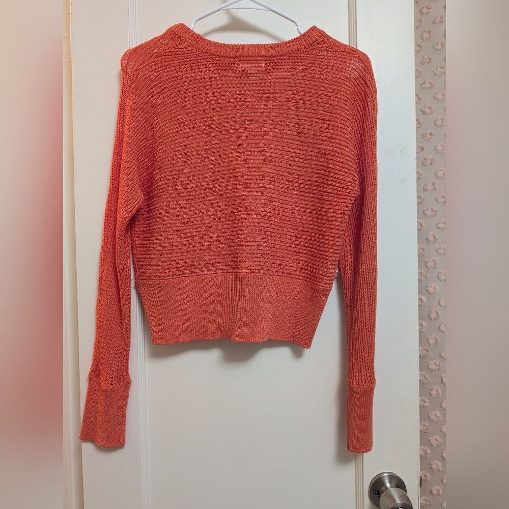 NWOT Song of Style Salma Orange Knit Sweater Revolve Size Small Luxury Beachcore - Picture 4 of 6